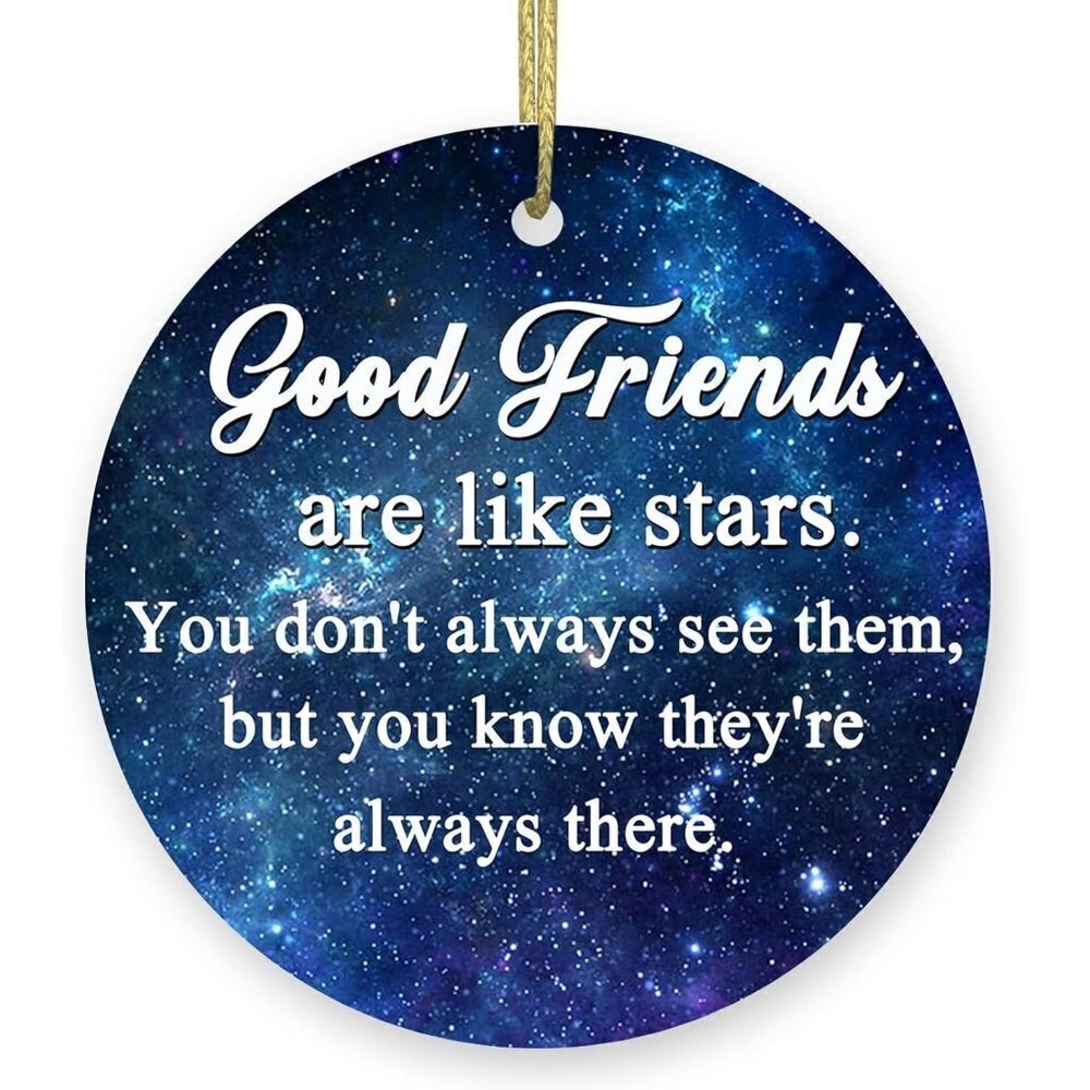 3"  Xmas Tree Ornament Ceramic Christmas Hanging Ornament Friendship